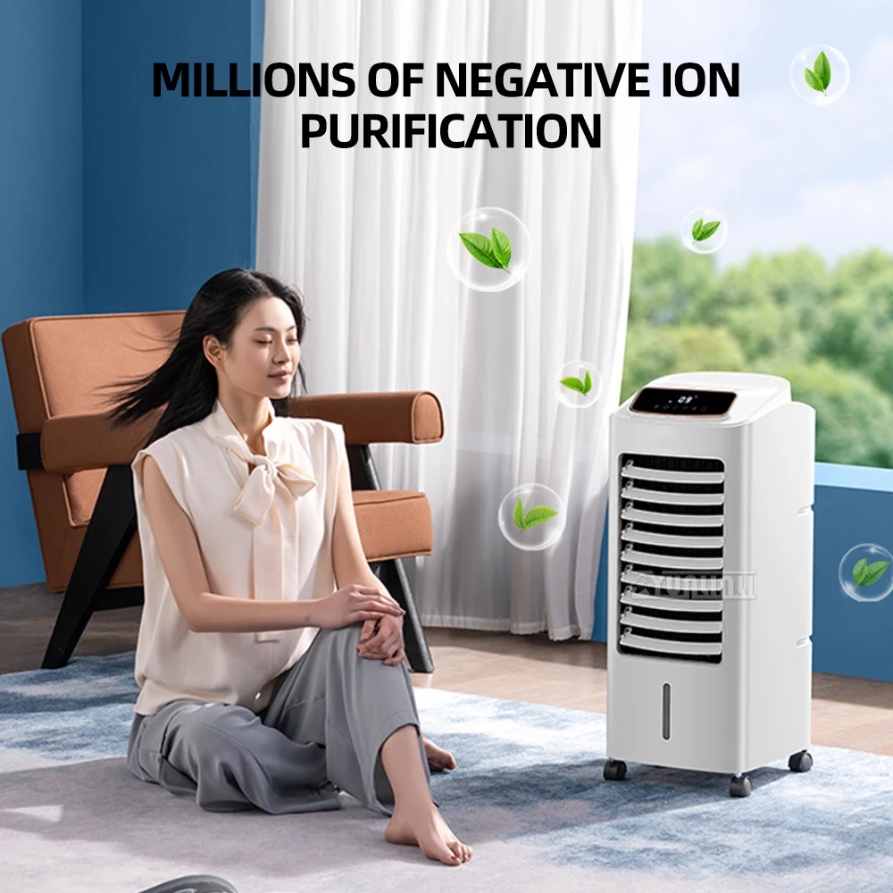 Household Small Air Cooler 6.5L Cooling Fan Mobile Air Conditioner Dual Purpose Air Conditioning Fan for Heating and Cooling