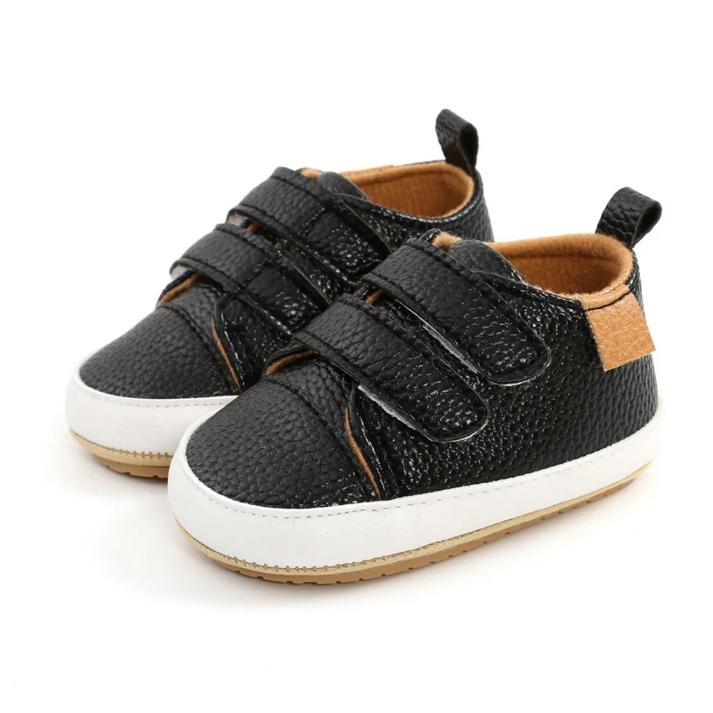 

Baby Shoes Sneaker Newborn Boys Girls Solid First Walkers Toddlers PU Leather Soft Soles Sneakers 0-18 Months