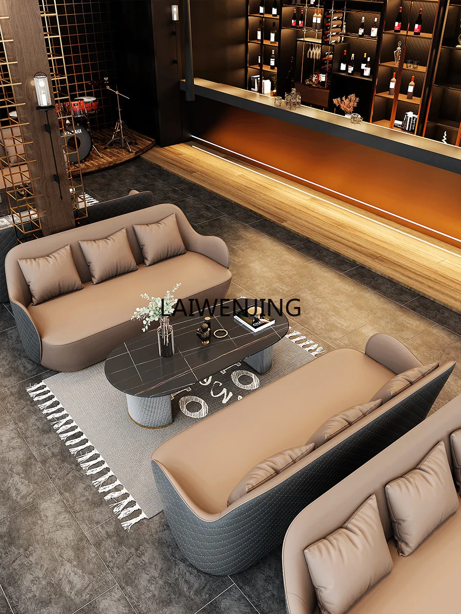 Business Office Reception Table and Chair Combination Light Luxury Modern Hotel Lobby Sales Office Leisure Negotiation Sofa