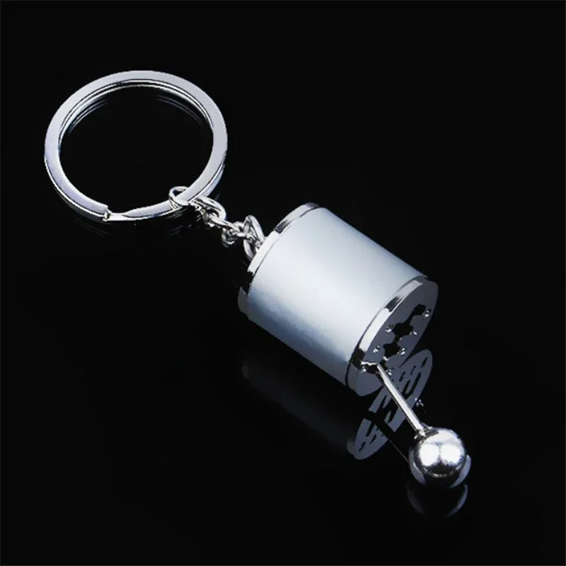 Car Gear Box Keychain For Men Women Imitation 6 Speed Manual Car Styling Keyring Gear Knob Shift Gearbox Stick Gift Car Interior