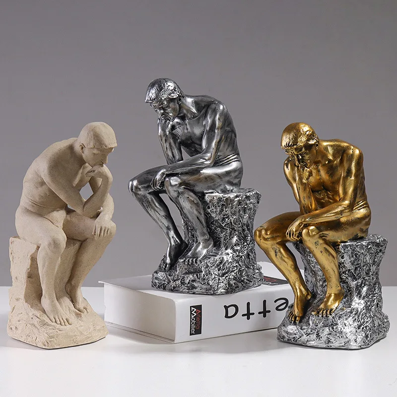 European-style Figure Sculptures. Contemplative Ornaments, Creative Thinkers, Bookcases And Wine Cabinets, Decorative Displays