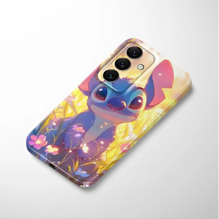 غرزة لطيف الفن الصلب غطاء الهاتف حقيبة لهاتف سامسونج غالاكسي S25 + S23 FE S20 S25 Ultra S24 + نوت 20 S21 S24 Plus S22