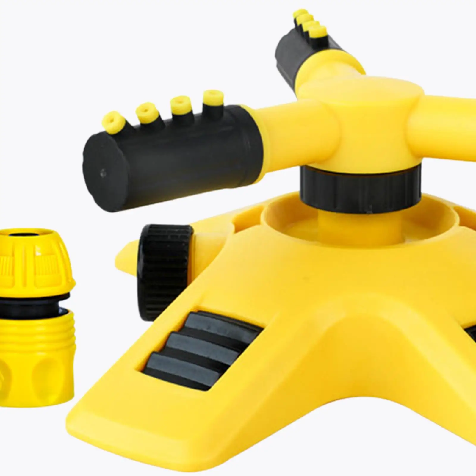 Weighted Base Garden Sprinklers for Lawn Irrigation System with 3 Adjustable Rotating Arms for Large Area Watering Grass Field