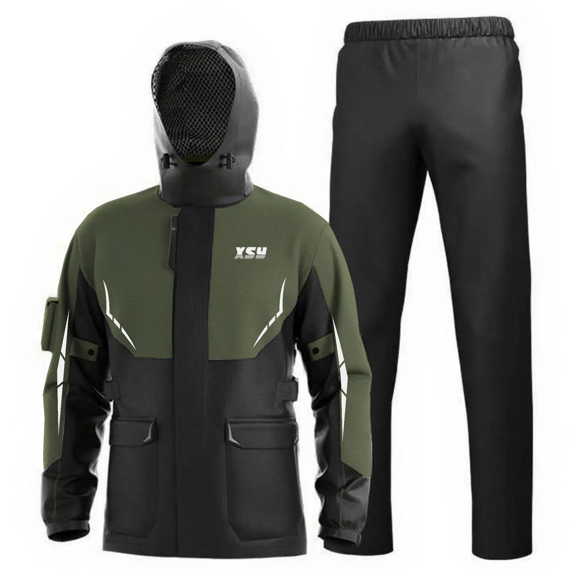 Men Women Waterproof Motorcycle Rider Raincoat Suit Set Reflective Light Raincoat For Riding Jacket Pants Set 7 S570b32b7646d40c190cad8d53e478d1ay