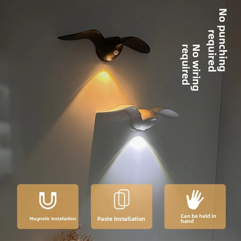 Lampa ścienna z czujnikiem w kształcie zwierzęcia, oświetlenie ścienne do przedpokoju/salonu, oświetlenie tła korytarza, nowatorska lampa ścienna.