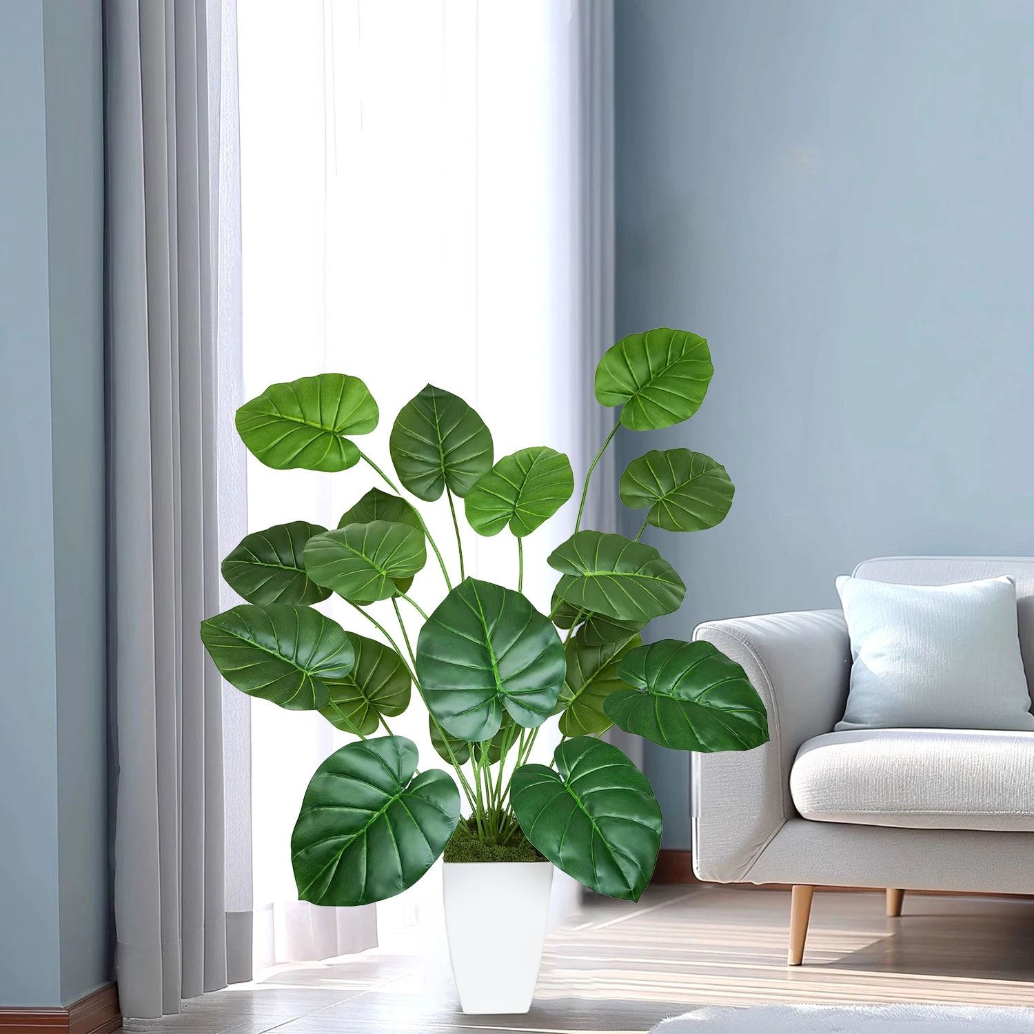 

100cm artificial Monstera Plant fake plant with white pot Ornament indoor outdoor house decor for Home garden Room Decoration