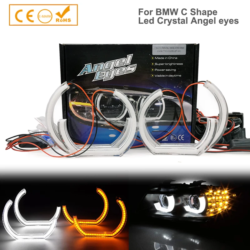 

Angel Eyes LED For BMW E46 LCI Facelift 2D Coupe Convertible 325ci 330ci Xenon Headlight DRL Turn Signal Halo For Cars