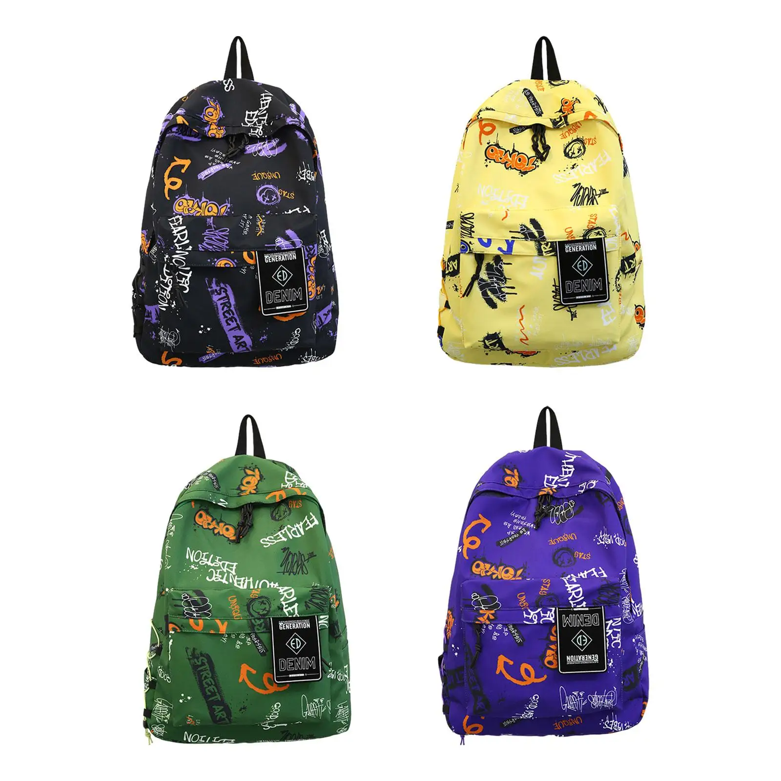 

Graffiti Backpack Multi Pockets with Adjustable Strap Daypack Traveling Backpack Carry on Backpack for Women Boys Men Girls Work