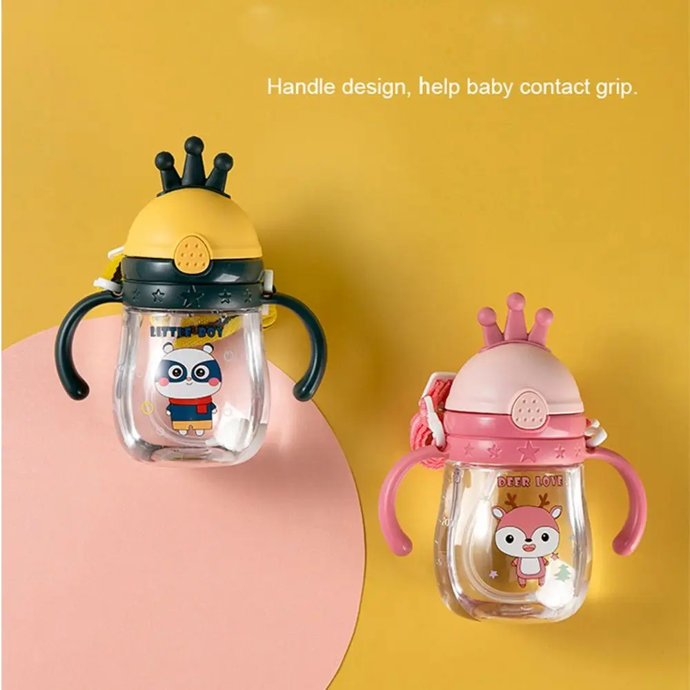 Fashion Cute Deer Bear Large Capacity Summer Crown Drinking Pipette Bottle Children Water Bottle Water Cup Kids Cup