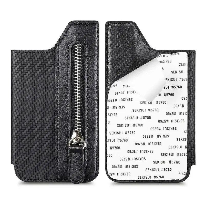 لاصق الهاتف المحفظة حامل بطاقة محفظة من جلد PU للهاتف الخليوي قضية متعددة الوظائف محفظة الهاتف لبطاقات العملات المعدنية #3