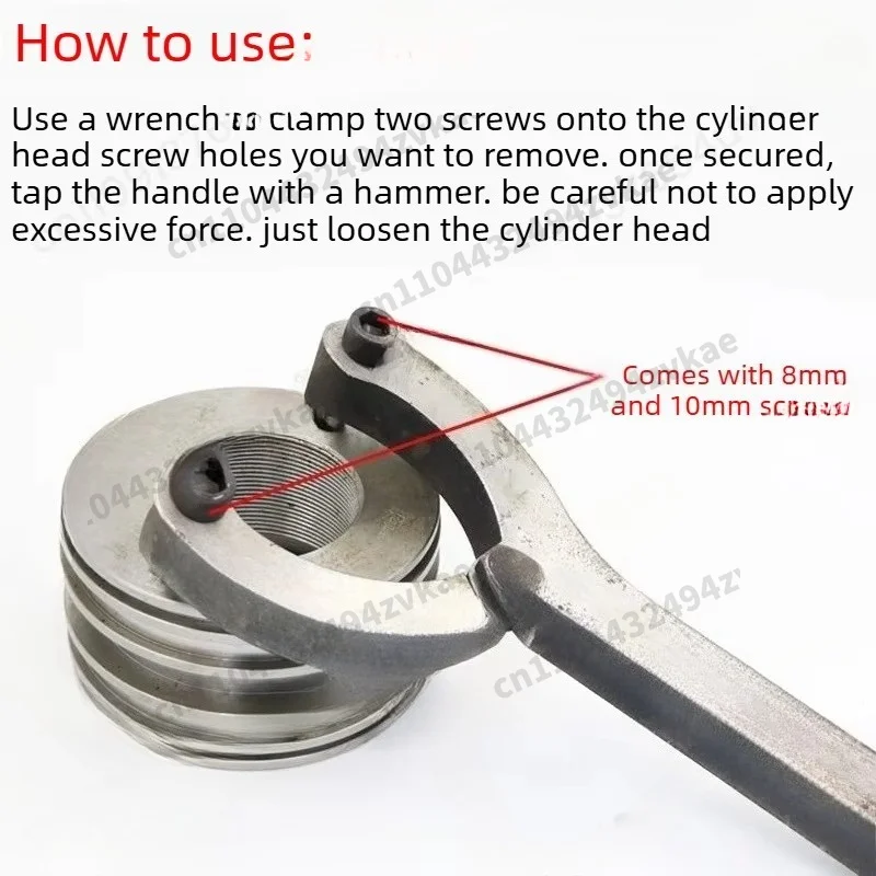 Two-Jaw Wrench for Excavator Hydraulic Cylinder Repair, Tool for Disassembling and Installing Oil Seals, Pistons, Cylinder Nuts