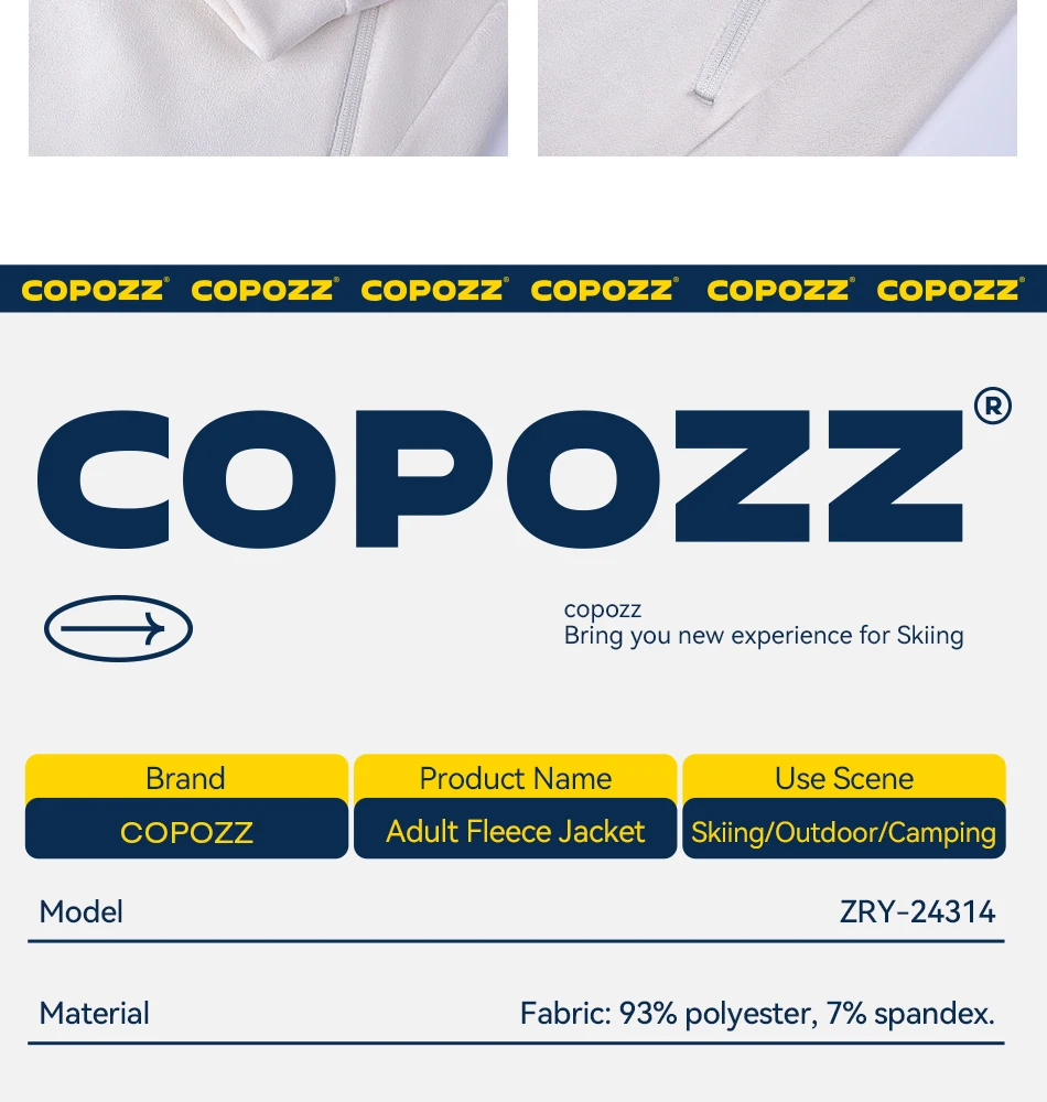 COPOZZ Winter Frühling Warme Fleece Jacke Männer Frauen Reine Farbe Sweatshirt Mäntel Outdoor Schnee Ski Jacke Linner Weibliche Erwachsene – Detail 13