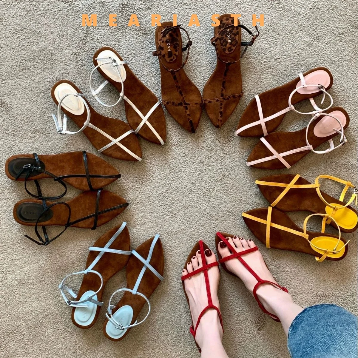 

Summer New Roman Sandals 2025 Women's Simple Banquet Wedding Women Sandals Retro Luxury Designer flat Sandals