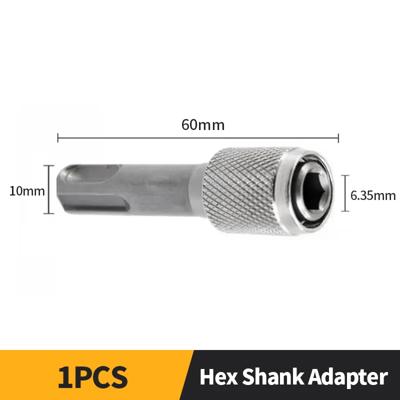 Round Handle To Hex Handle Adapter Convenient SDS Socket Adapter 1/4 Hex Shank Screwdriver Holder Drill Bits Adapter Converter
