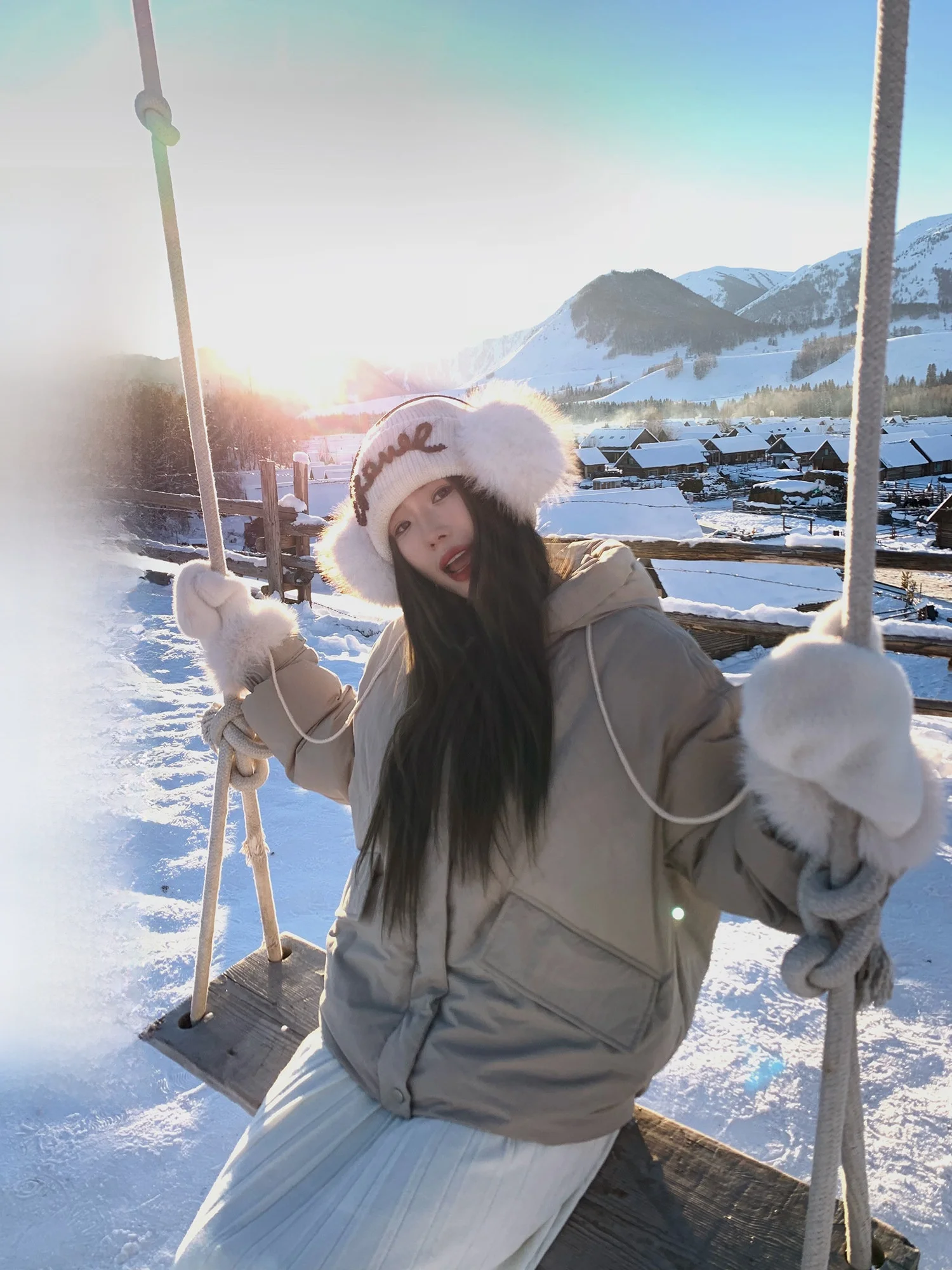 

Waing Loose Women's down Jaet Hat Coat Simple Sle Winter Series Commuter Sle Korean Version White Du down Filling