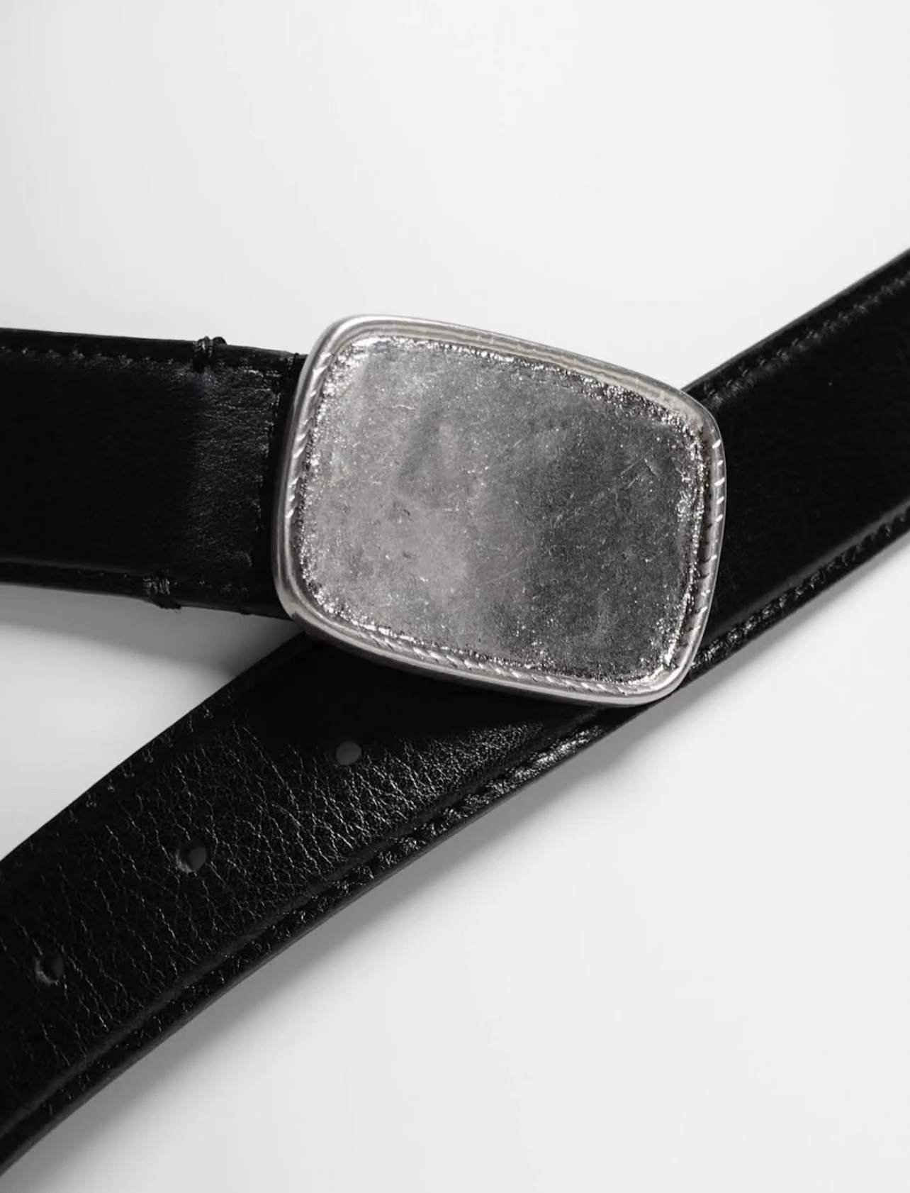 vujade-0-drop-isaille-シルバー-本革ベルト-レトロ-通勤-おしゃれ-オールマッチ-スムース牛革-若者向け