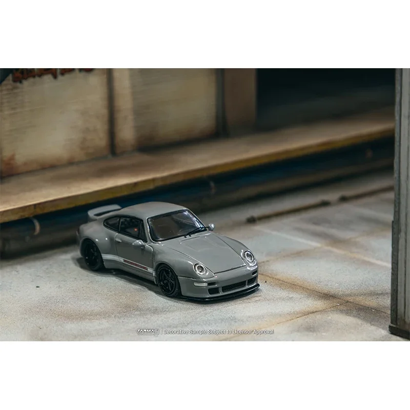 TW In Stock 1:64 993 Remastered By Gunther Werks Grey Diecast Diorama Car Model Collection Miniature Toys Tarmac Works