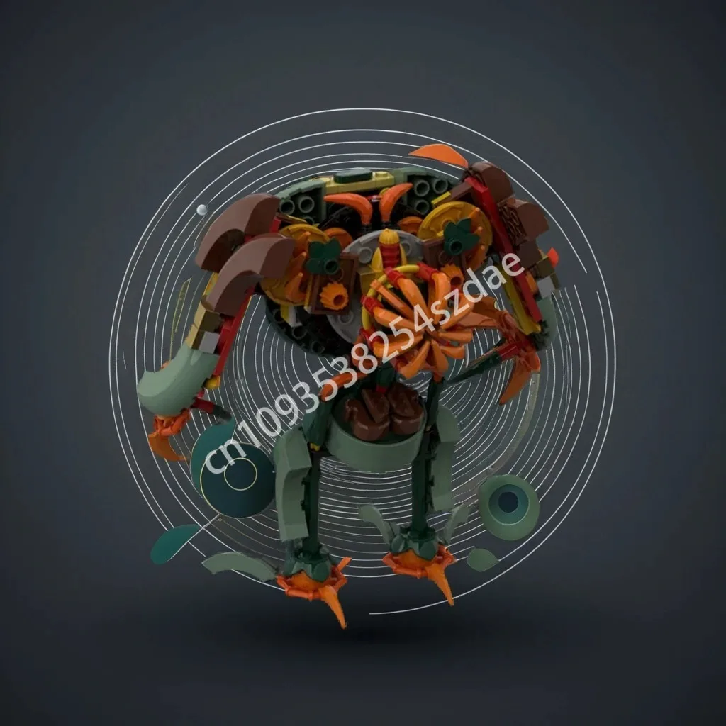 

227 шт. MOC хризантема Мех Строительные блоки Строительная рождественская игрушка Подарок Строительство STEM Развивающая рождественская игрушка в подарок