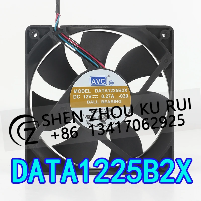 

Вентилятор охлаждения 12 см, новый, оригинальный AVC, 12В 0.27А, AC EC, 120x120x25 мм, бесшумный, трехпроводной, для корпуса, 12025 DATA1225B2X