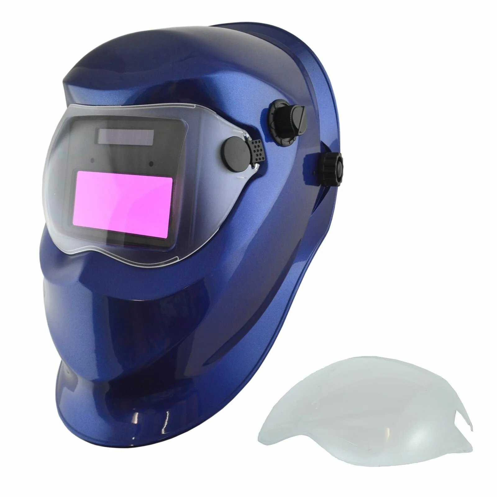 1pc Spare Welding Screen Lens And Clip Chameleon Welding Mask Dark Element Transparent PC Plastic Lens For Welding Helmet