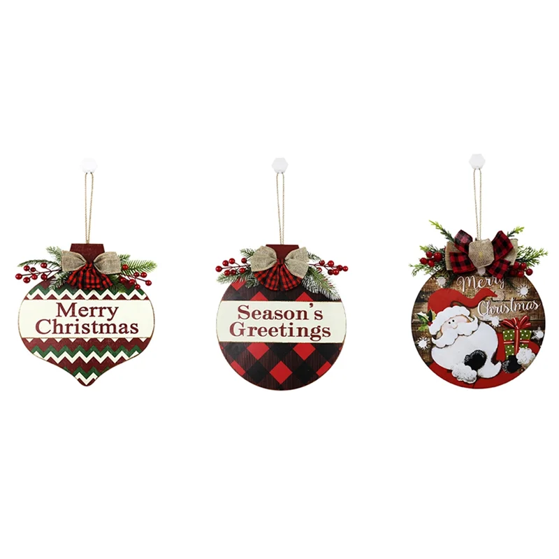 RANA-señal de bienvenida de Navidad de temporada intercambiable, decoración de puerta delantera, colgador de puerta, decoración de letrero de pared de granja de 12 pulgadas, paquete de 3 Easy T