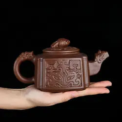Authentic Yixing Teapot Tea Pot 500ml Big Capacity Purple Clay Tea Set Kettle Kung Fu Teapot Chinese Tea Ceremony