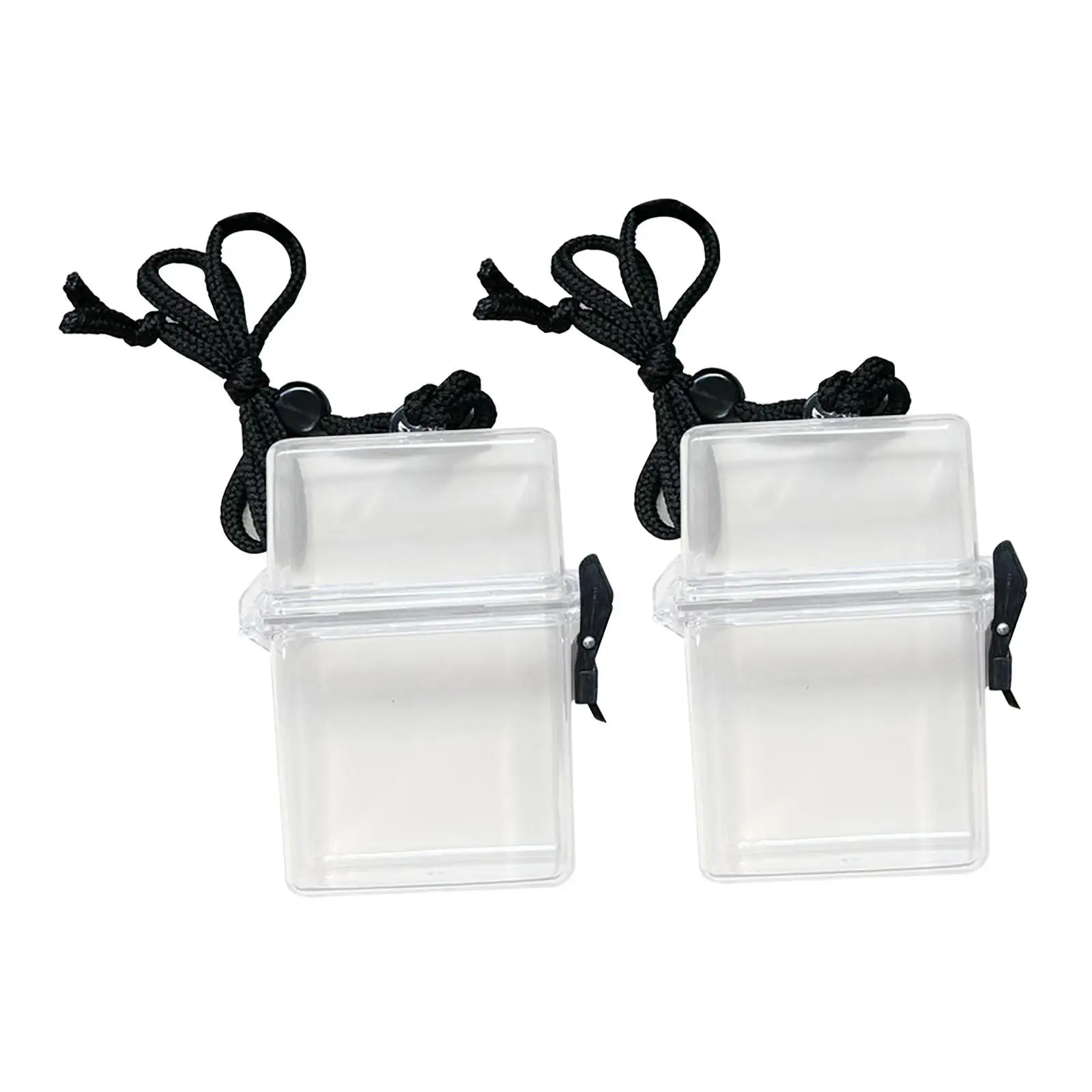 2x Diving Sealing Dry Storage Boxes with Hanging Rope Portable Floating Diving Boxes for Kayaking Canoe Fishing Sailing Boating