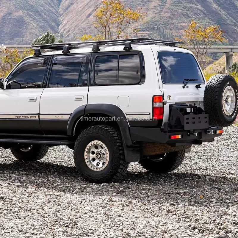 4x4 Off-road SUV Rear Hanger Bar LC80 Land Cruiser Bumper with Metal Construction for Gear Winch Mount