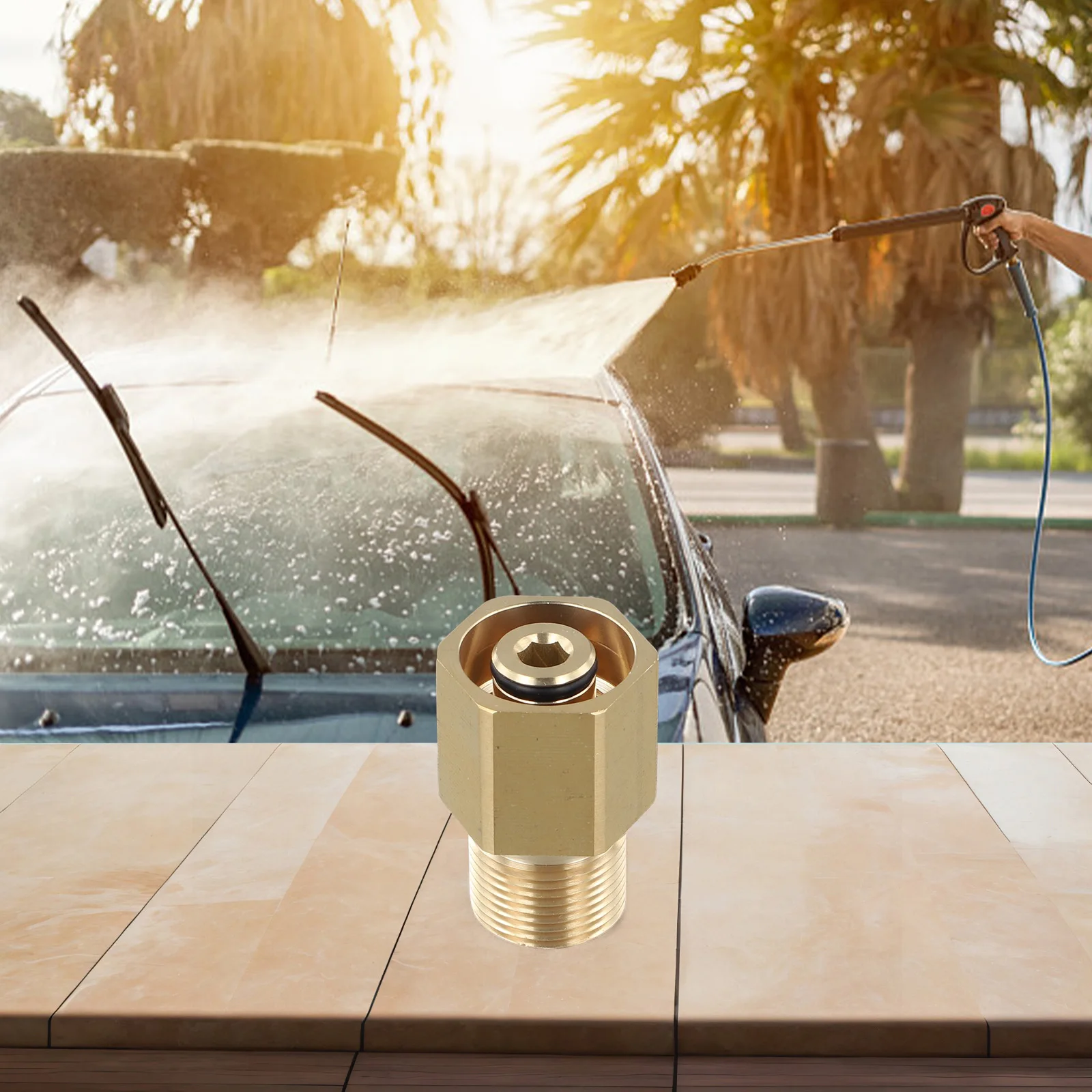 موصل ماكينة غسيل السيارات كصورة موصلات غسيل السيارات تصميم سهل الاستخدام تطبيقات متعددة الاستخدامات كفاءة تدفق المياه #3