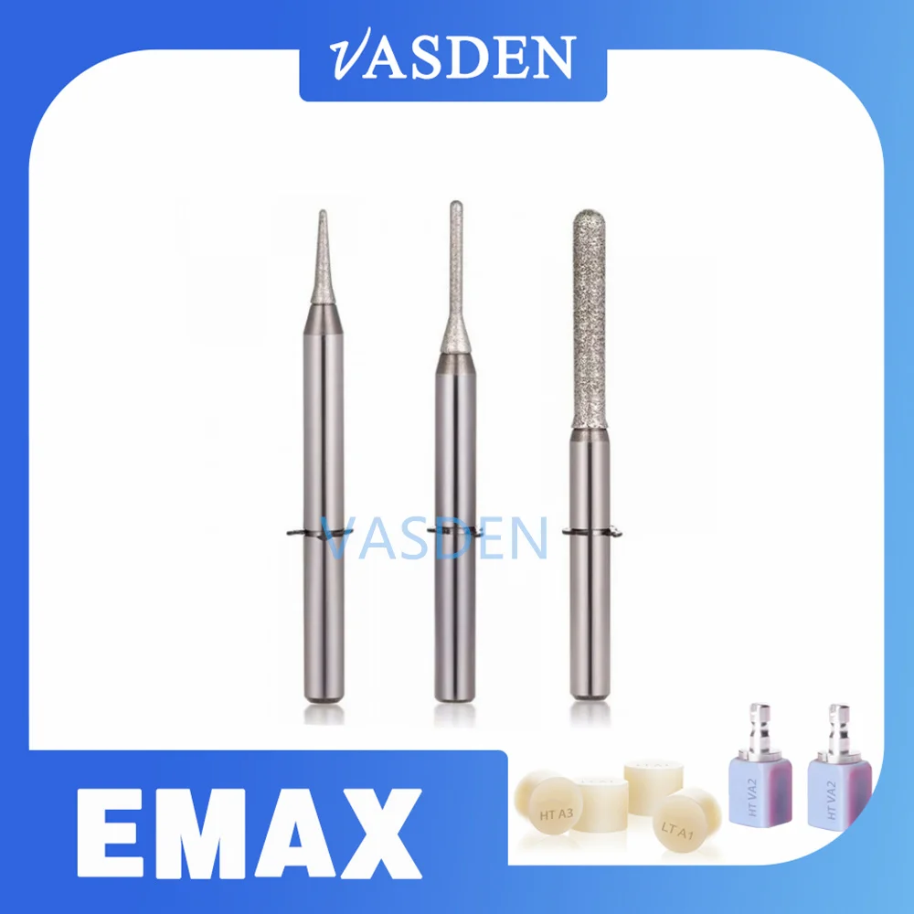 Fraises de laboratoire dentaire VHF K4/N4/K5 pour le meulage du verre, contre-indiqué, avec disilicate de lithium, PMMA, outils de meulage au diamant