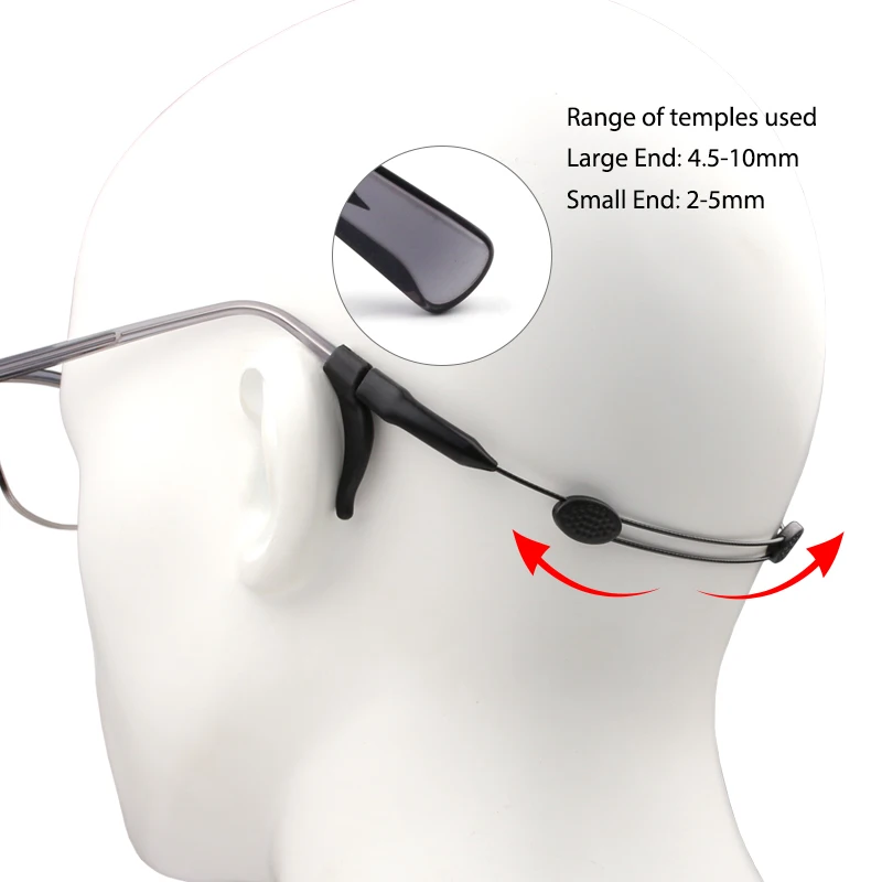 COLOUR_MAX High Elastic Anti Slip Adjustable button High Elastic Anti Slip Silicone Sunglasses Glasses cords Eyeglasses chain