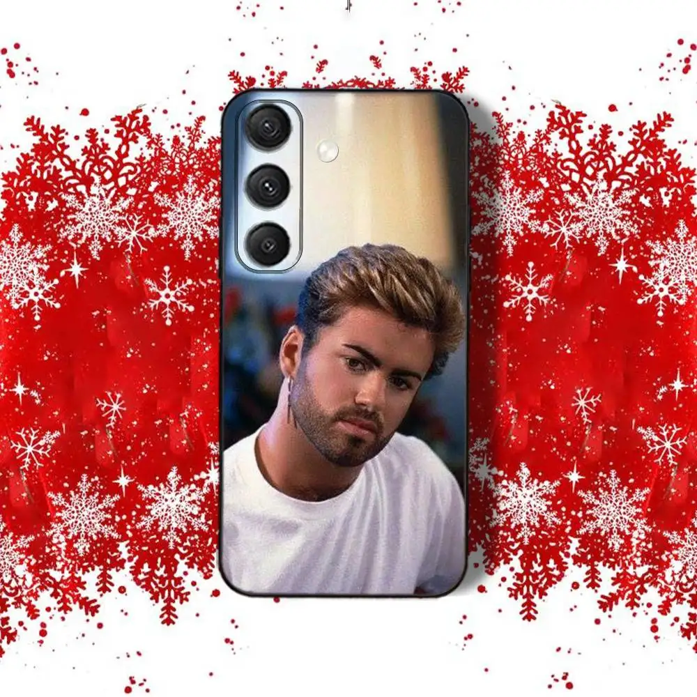g-George m-MichaelS Singer Phone Case For Samsung S22,S24,S20,S25,S23,S30,S21,Ultra,Plus,Fe,Lite 4G,5G Black Soft Cover