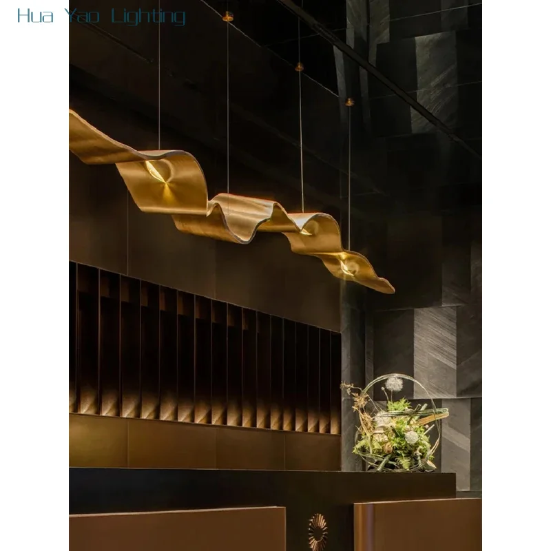 Angel Eyes Pendant Light LED Lustres Modern Luxury Gold Hanging Lamp Home Living Room Ceiling Chandelier Long Lighting Fixture