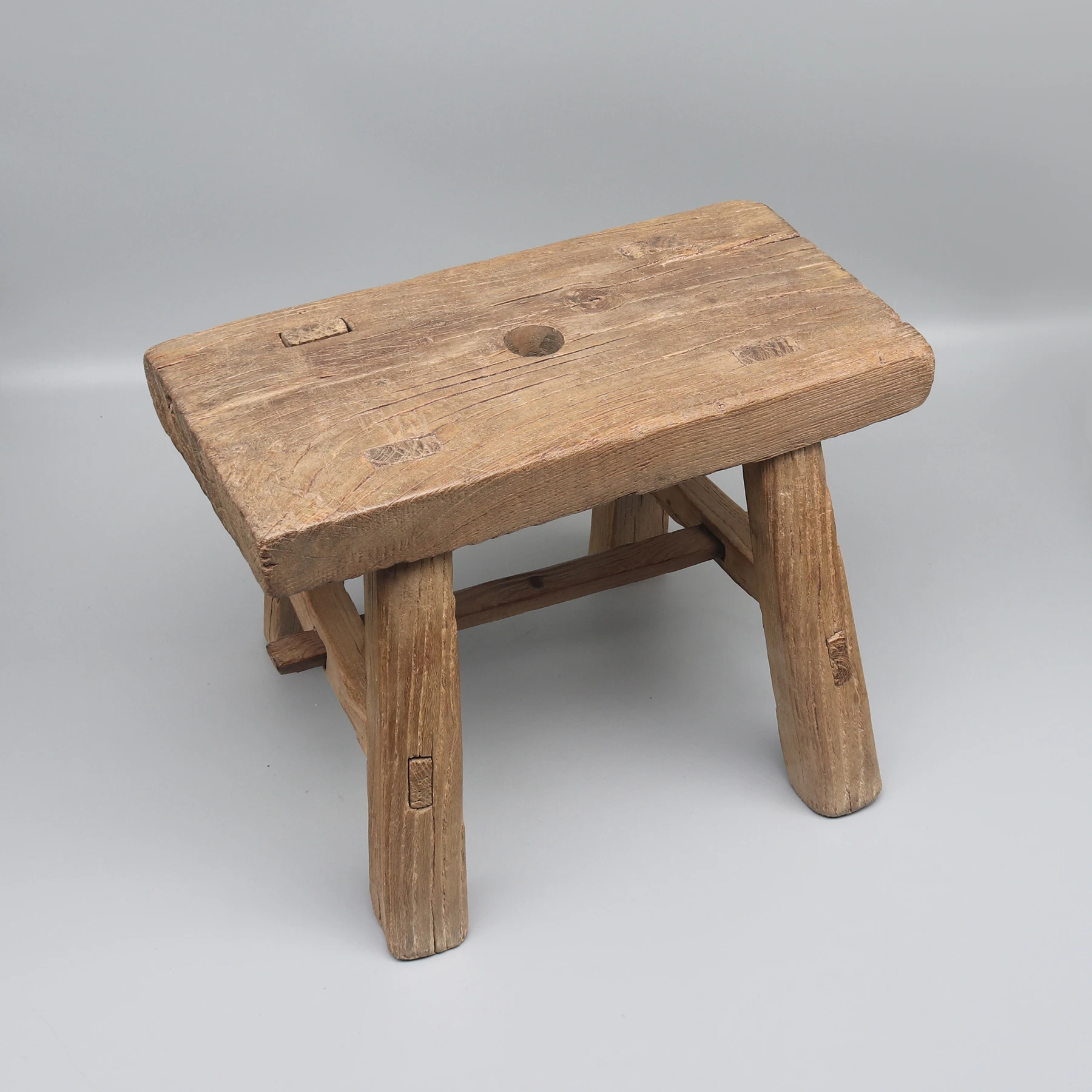 

Old Wooden Stool, Small Side Table, Sturdy Plant Stand