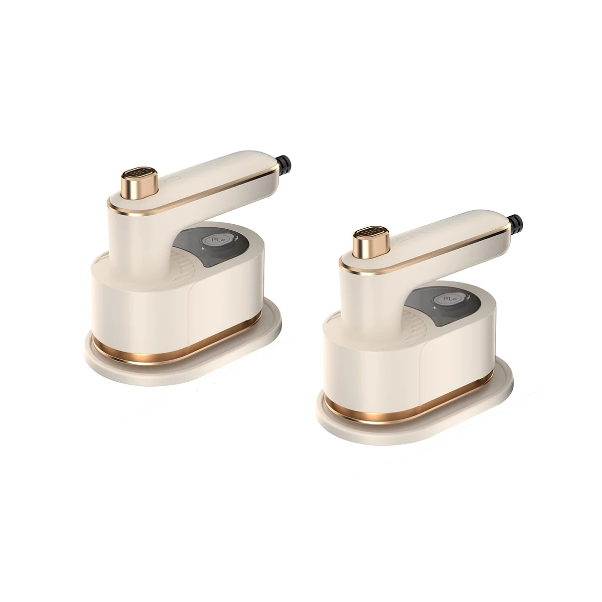 Upgrade der tragbaren Bügelmaschine – 180 ° Drehbares tragbares Mini-Dampfbügeleisen – Reise-Kleidungsdampfer, EU-Stecker, Weiß-A59E