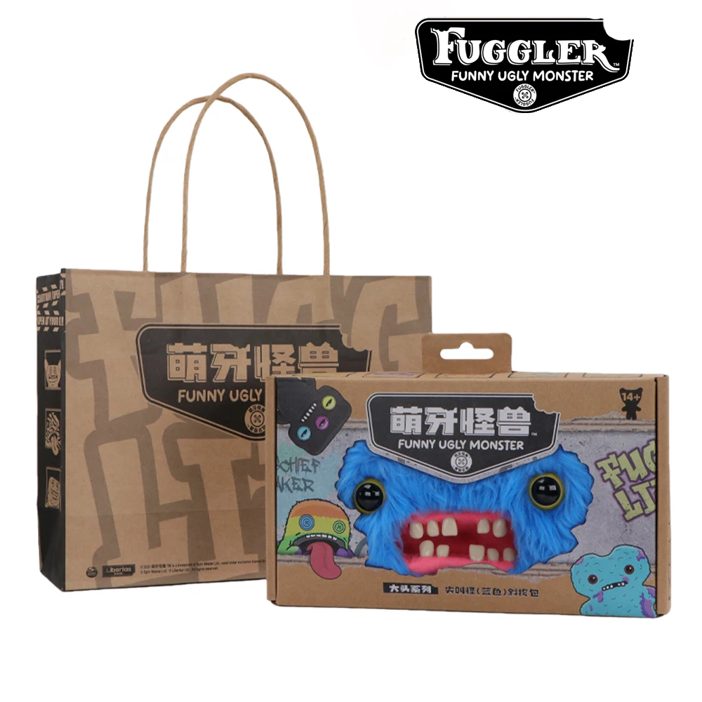 Fugglers Hässliches Zahnmonster Flauschige Umhängetaschen Niedliche Fugg Plüsch-Geldbörse Schulter-Rucksack Portemonnaie für Mädchen Jungen Cartoon-Tier 22CM – Detail 15