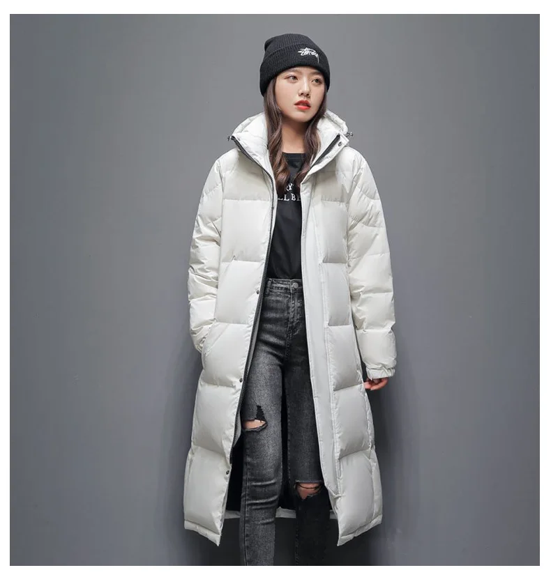 White Duck Down Coat 2023 Women\'s Winter Down Jackets for Women Warm Feather Coats Long Down Coats Female Korean Down Jacket