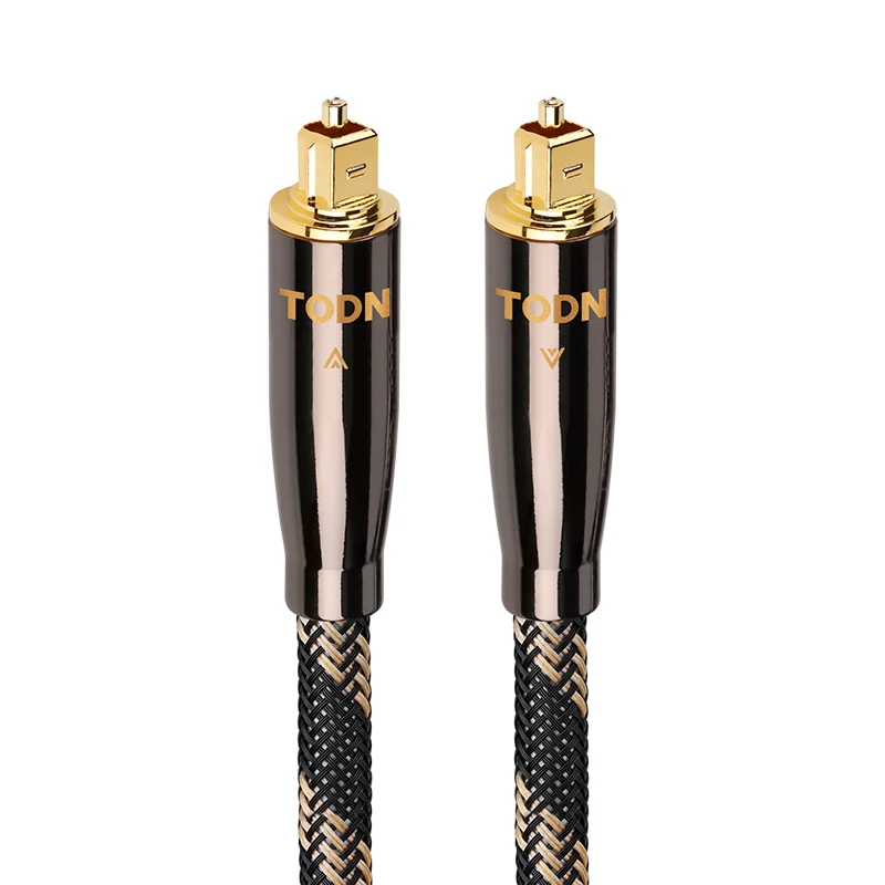TODN – câble Audio optique HiFi, Fiber optique numérique Toslink S/PDIF, prise plaquée or, système d