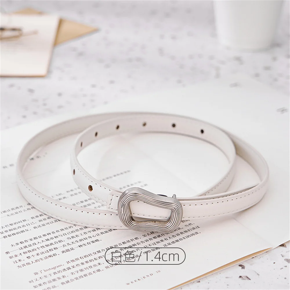 حزام أنيق للنساء، حزام بإبزيم معدني أنيق، حزام من الجلد الطبيعي، تصميم كاجوال، حزام خصر لتي شيرت جينز