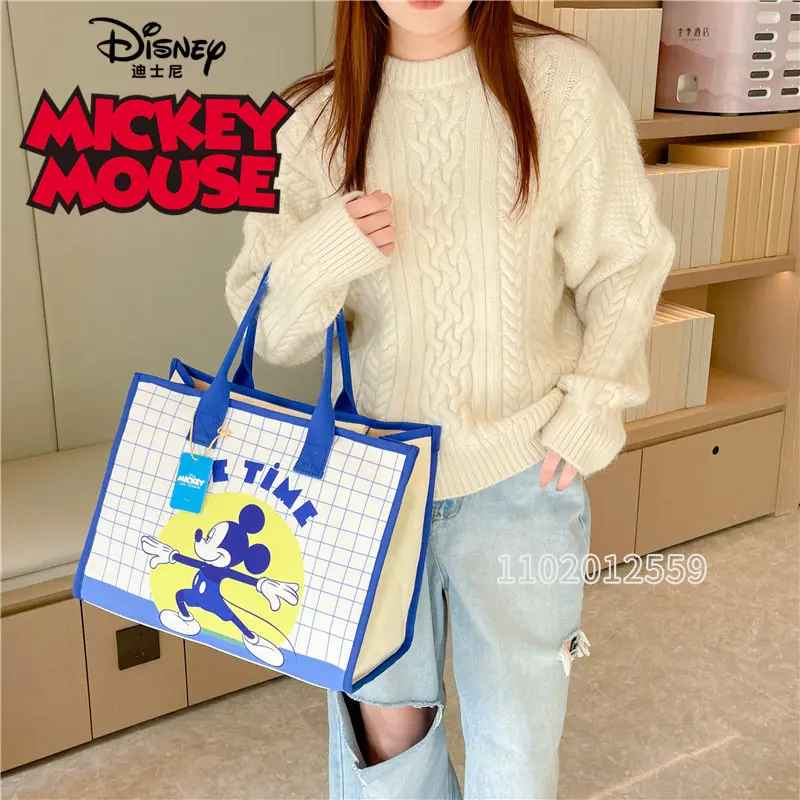 Disney Mickey borsa da donna nuova originale borsa da donna di marca di lusso borsa da donna multifunzionale di grande capacità in tela di moda