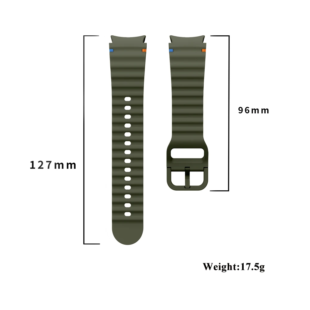 Pulseira para samsung galaxy watch 4 40/44mm, pulseira à prova d'água, fivela clássica, acessórios para galaxy watch fe 7 6 5 4