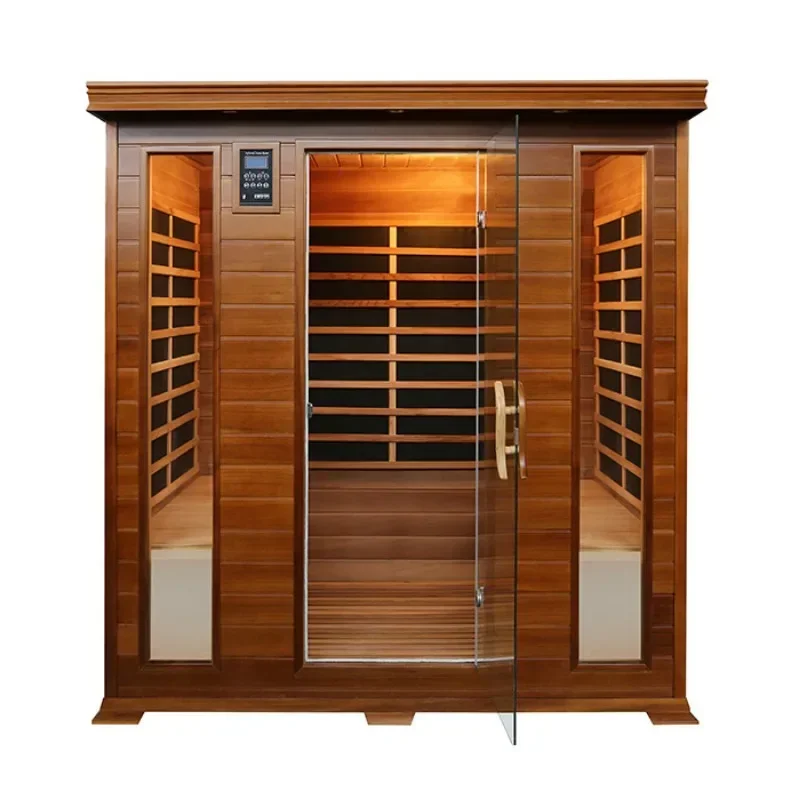 Hemlock household carbon panel far infrared sauna 4 people sauna room