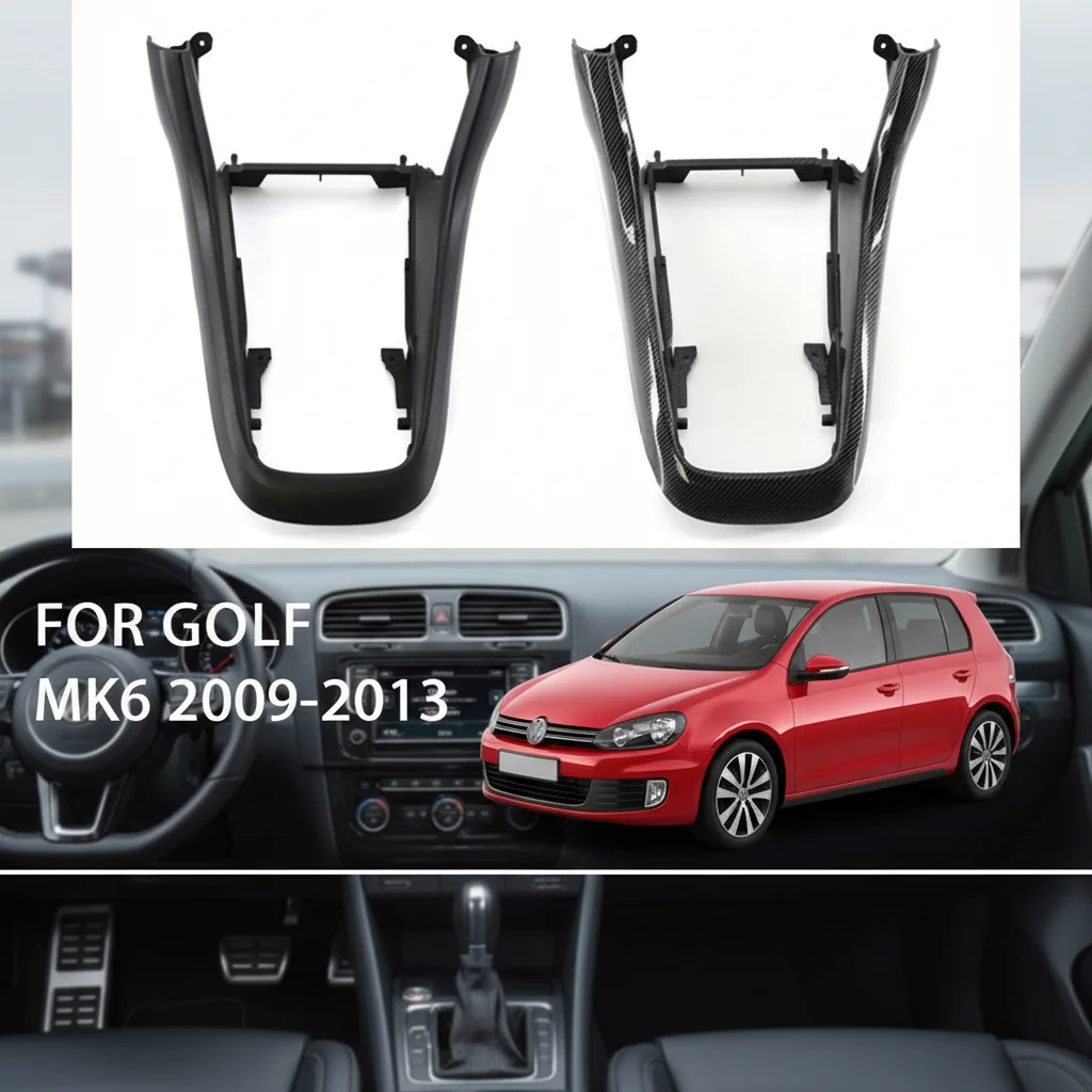 

For VW Golf 6 MK6 Gear Shift Panel Cover Bezel Kit Center Console Frame Trim for 2008-2013 5K0863680 Interior Accessory
