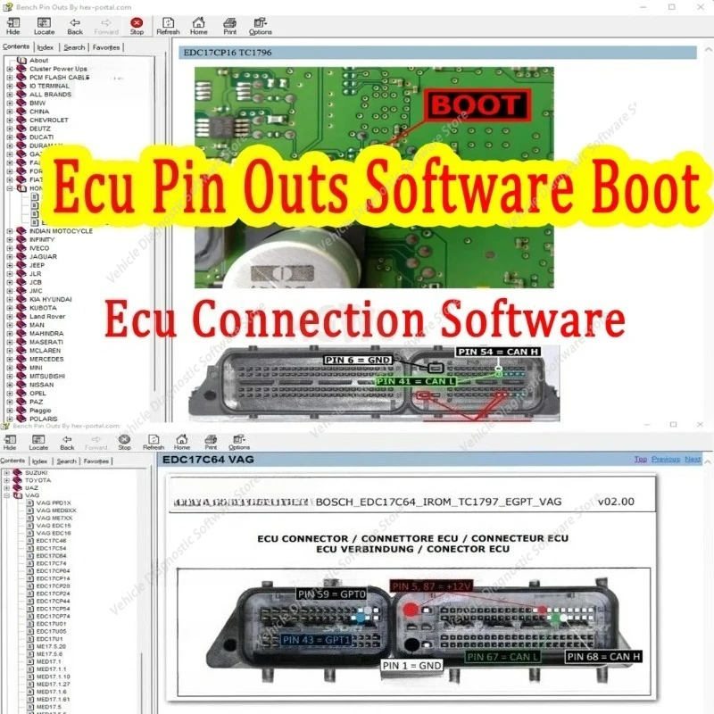 2026 HOT SALE  ECU Pin Outs Software Boot & Connection Collection Beginner Guide Editable Wiring Diagram for Repair Files HOT