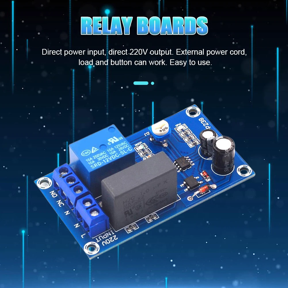 Relay Board Adjustable for Switch Relay Module 220V Input Output Dropping Resistor Accessories for Corridor Staircase Light