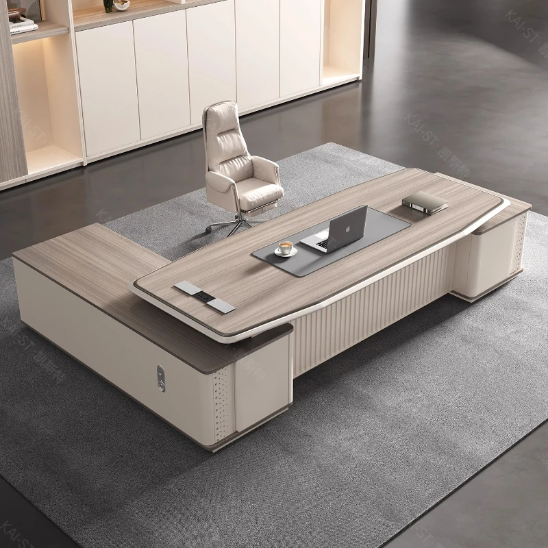 Baking paint boss's office desk high-end luxury Director CEO's Office Computer desk bureaux de travail mesa de computador