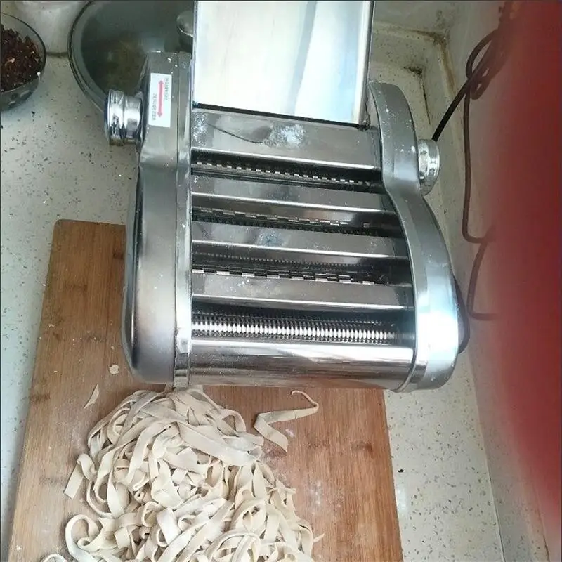 ماكينة صنع المعكرونة الطازجة صانعة النودلز قاطعة المعكرونة بأربعة سكاكين من النوع الكهربائي الأوتوماتيكي مطحنة العجين الكهربائية #1