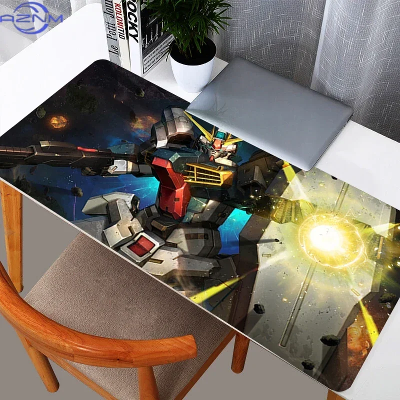 Anime Mecha Robot Mouse Pad, Rubber Anti-slip Gaming Mouse Pad, Cool Sci-fi Gundam Style Art Print Desk Mat with Smooth Surface