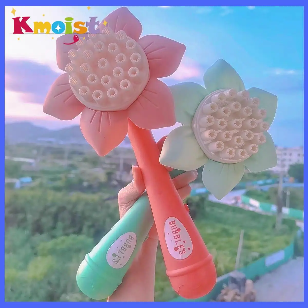 23 Hole Bubble Machine Sunflower Soap Bubble Pomperos Automatic Blowers Toys for Kids Summer Outdoor Wedding Party Toy Gifts