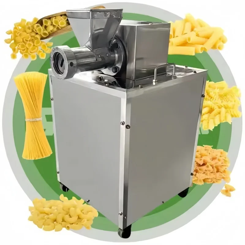 Automatic Electric Pasta Macaroni Make Machine Hollow Tube Noodles Forming Spaghetti Extruder Pasta Dough Kneading 3KW Model 80